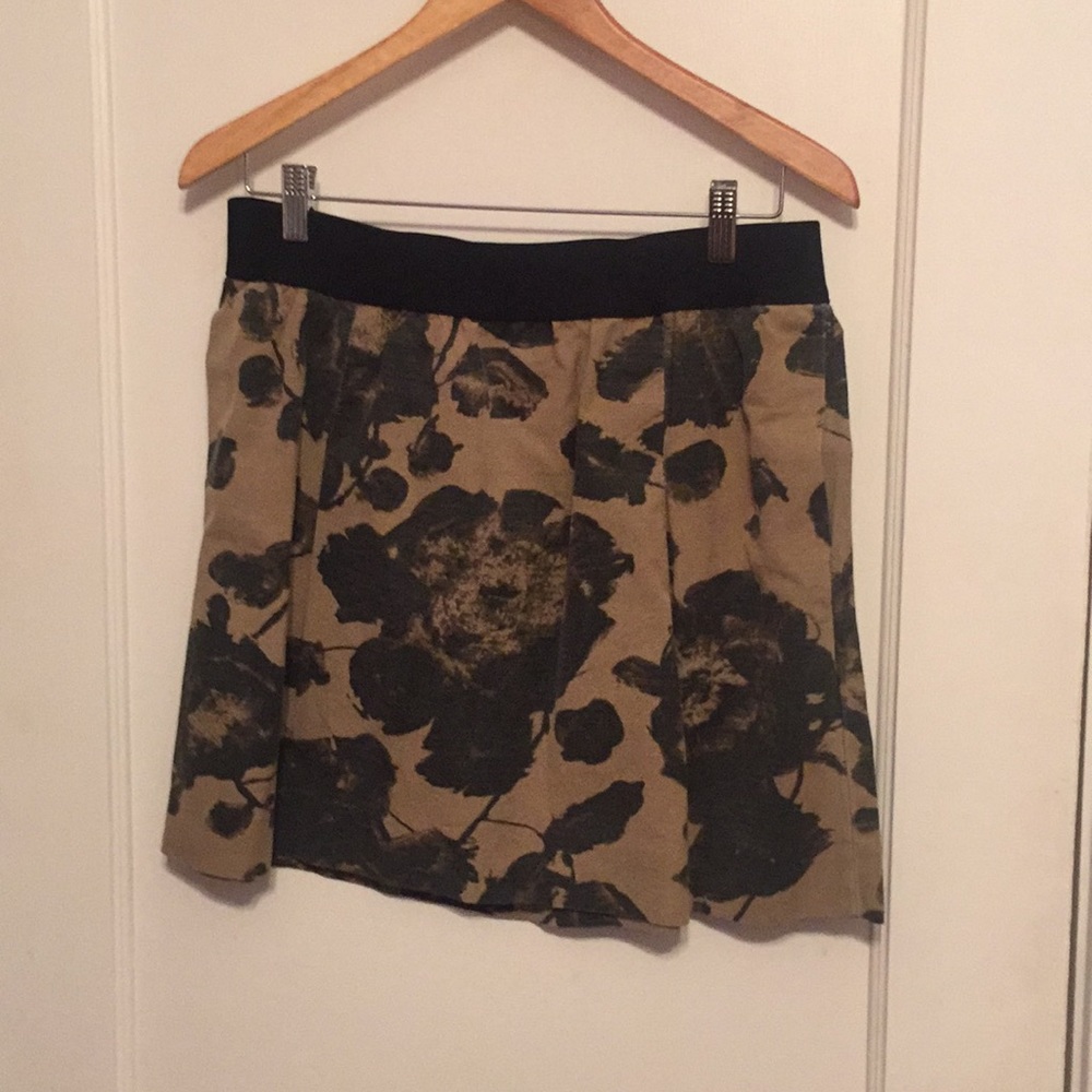 J.Crew Floral Camouflage Comfy Canvas Skirt
